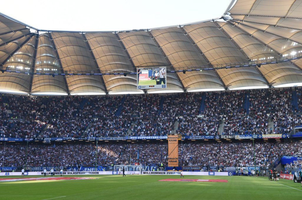 Nordtribuene im Volksparkstadion
Fussball, Bundesliga, Hamburger SV - VfB Stuttgart 3:2